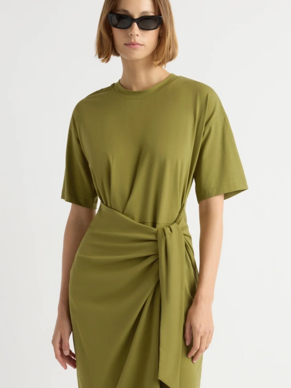 New (size M) Modern citizen Noa Organic Cotton T-Shirt Wrap Dress - Picture 2 of 9